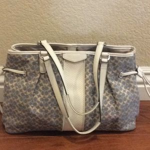 COACH Vintage Signature Carryall Chambray Canvas Bag